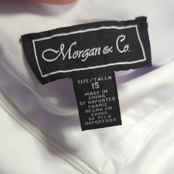 Morgan & Co. White Sequin Gown - Picture 4 of 7